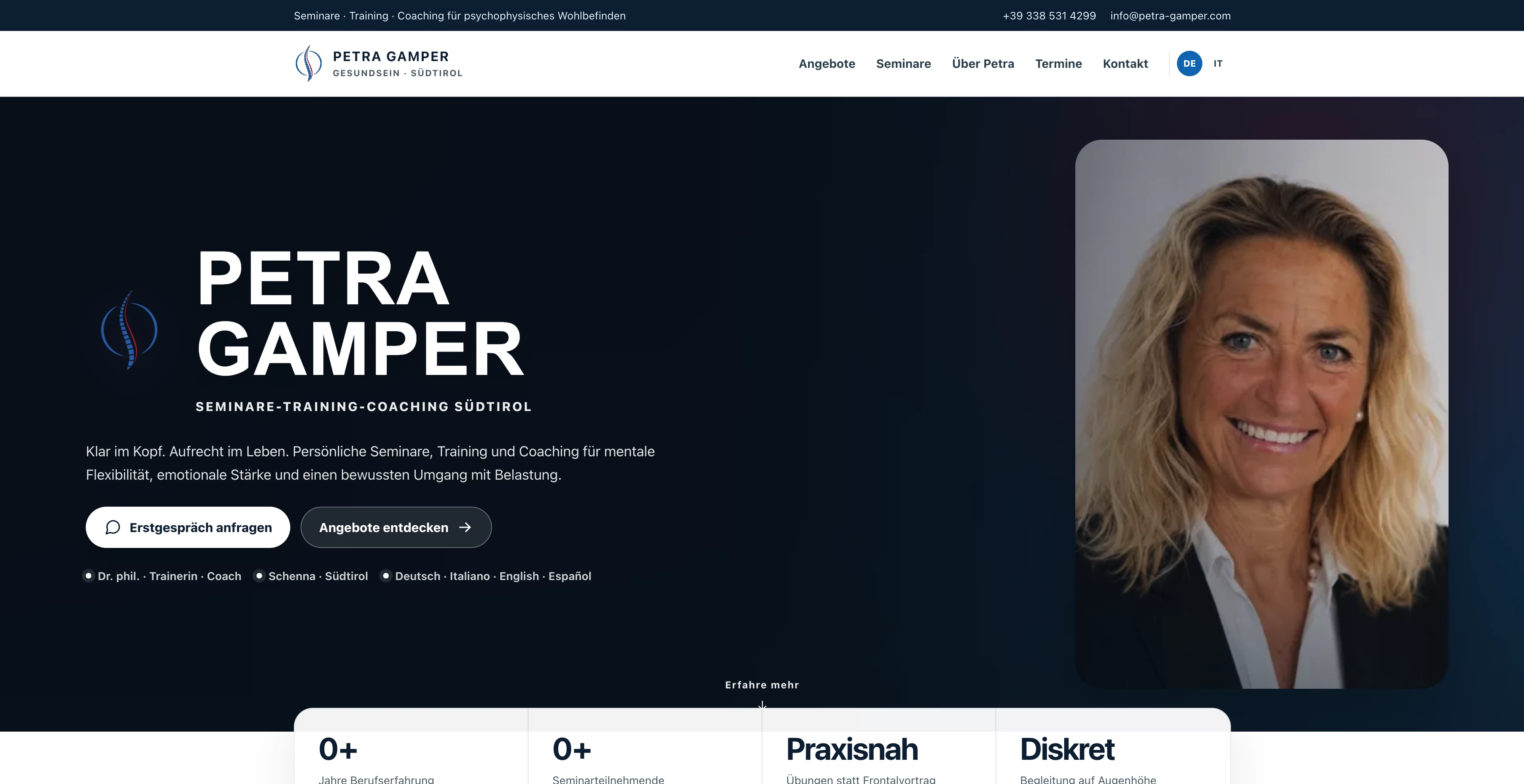 Website von Petra Gamper